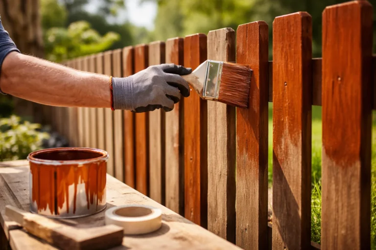 Jak pomalować drewniany płot – malowanie ogrodzenia pędzlem krok po kroku