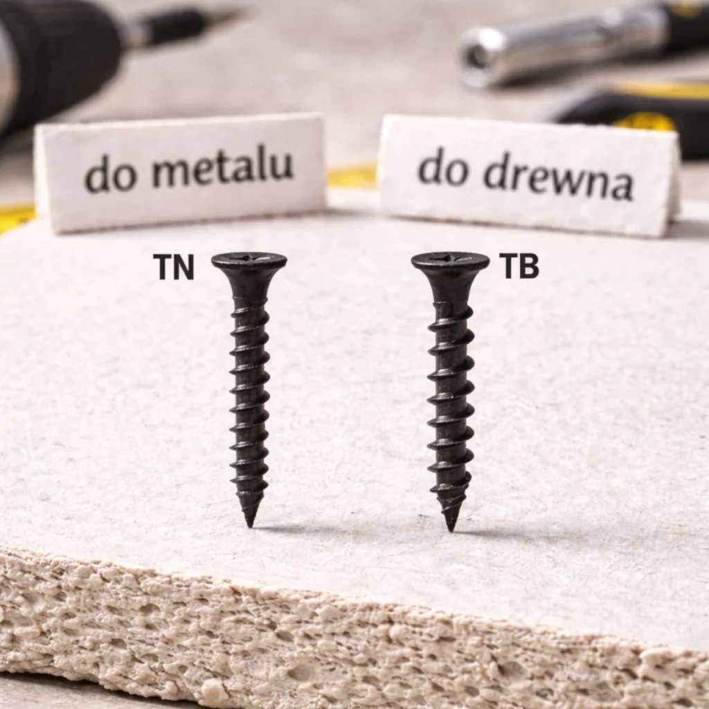 Wkręty do płyt gipsowo-kartonowych – wkręt mocujący płytę GK do profilu metalowego