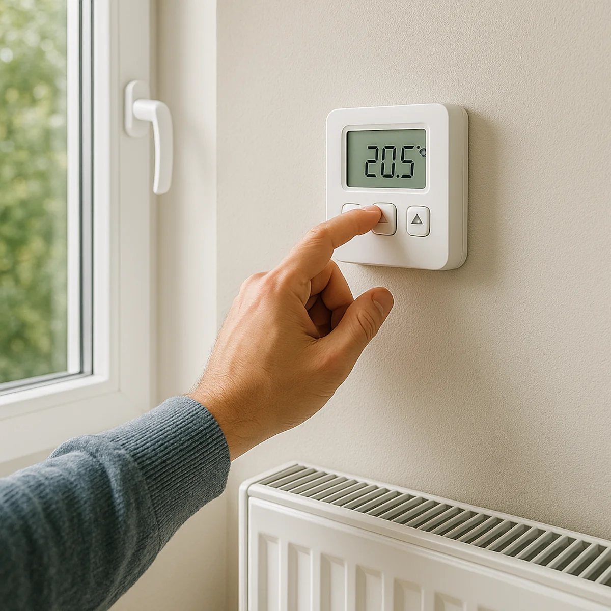 Regulacja temperatury na termostacie w domu dla oszczędzania energii