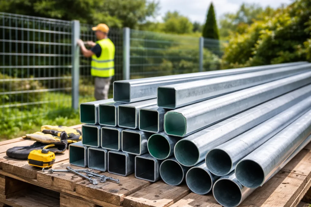 Stal na słupki ogrodzeniowe – ocynkowane profile stalowe przy montażu ogrodzenia panelowego